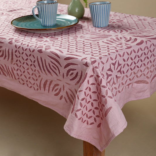 Applique Cutwork Cotton Table Cover - 4 Seater