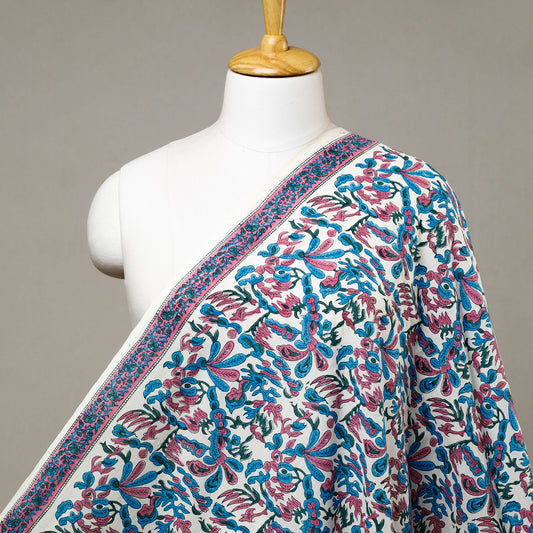 Multicolor - Multicolour Abstract Pattern Sanganeri Block Printed Cotton Fabric