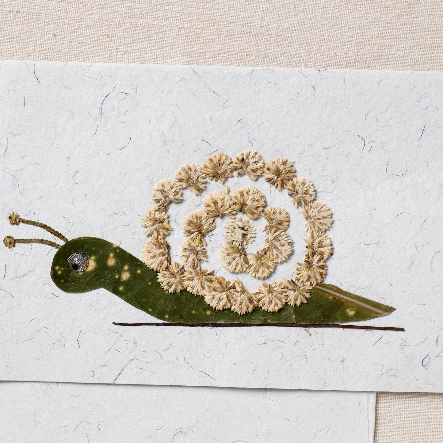 Intricate Flower Art Animal Handmade Paper Gift Card - Single Piece