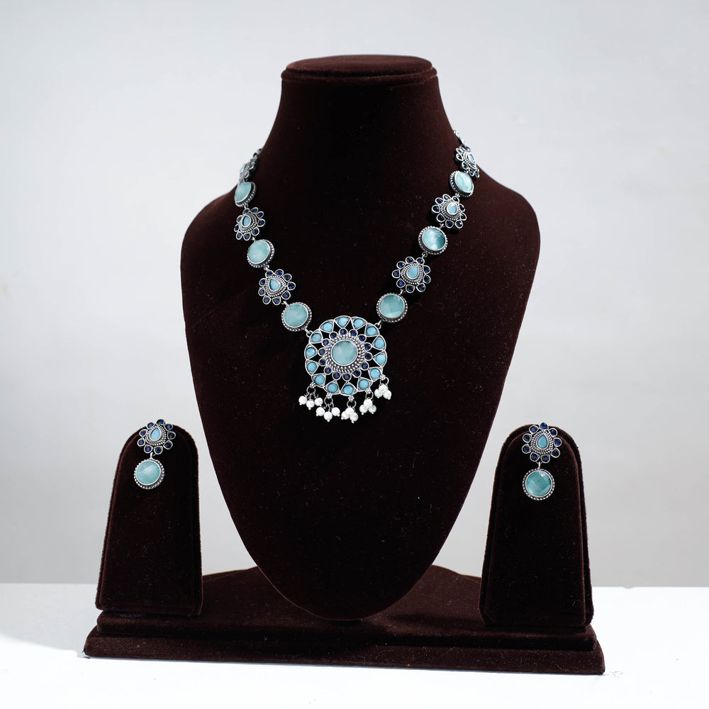 oxidised necklace set