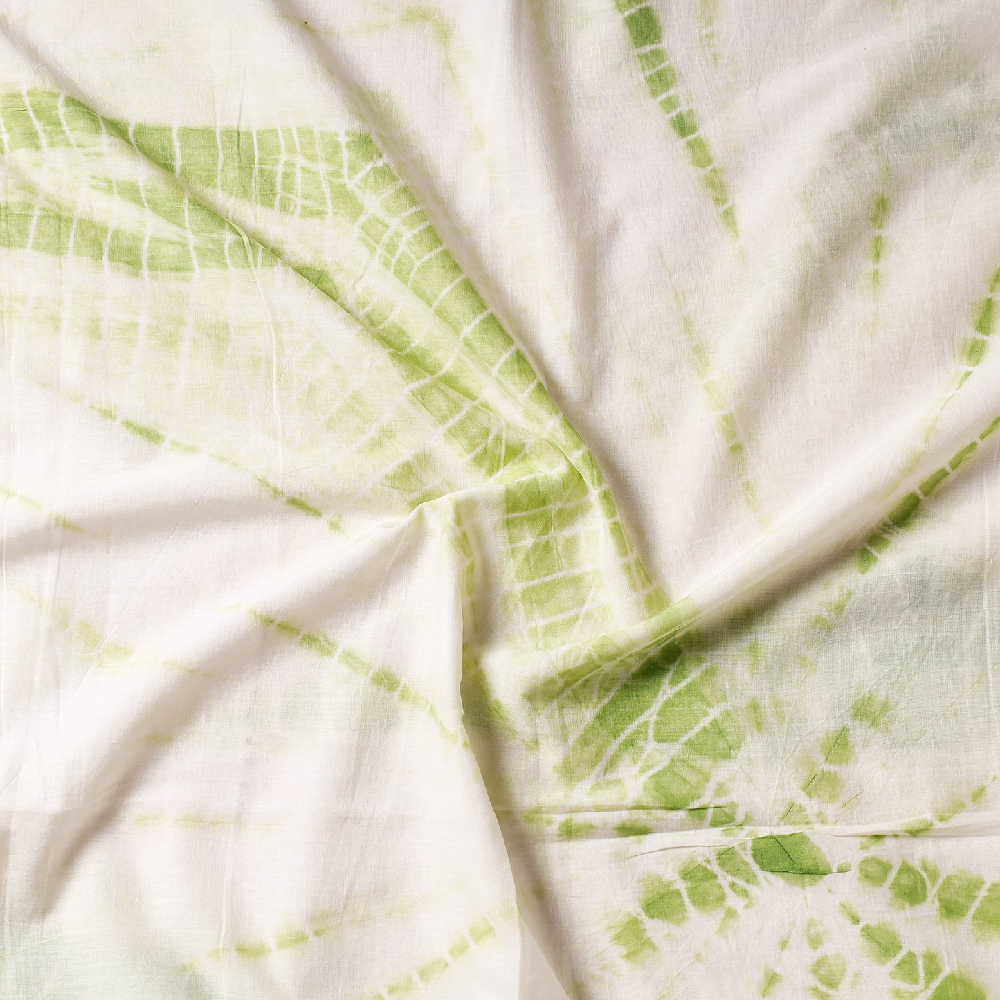 Green - Shibori Tie & Dye Cotton Precut Fabric