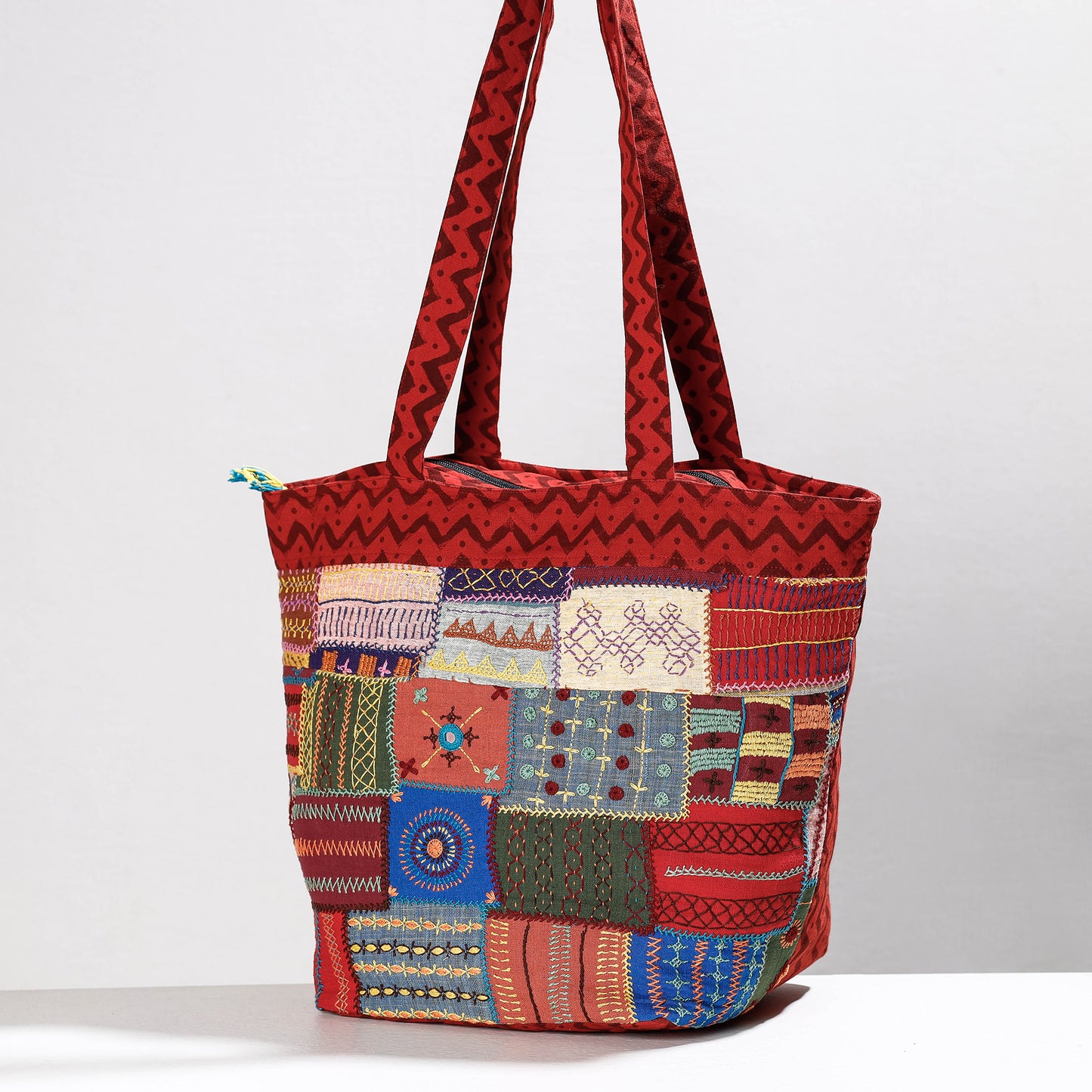 Multicolor - Lambani Hand Embroidery Patchwork Cotton Shoulder Bag