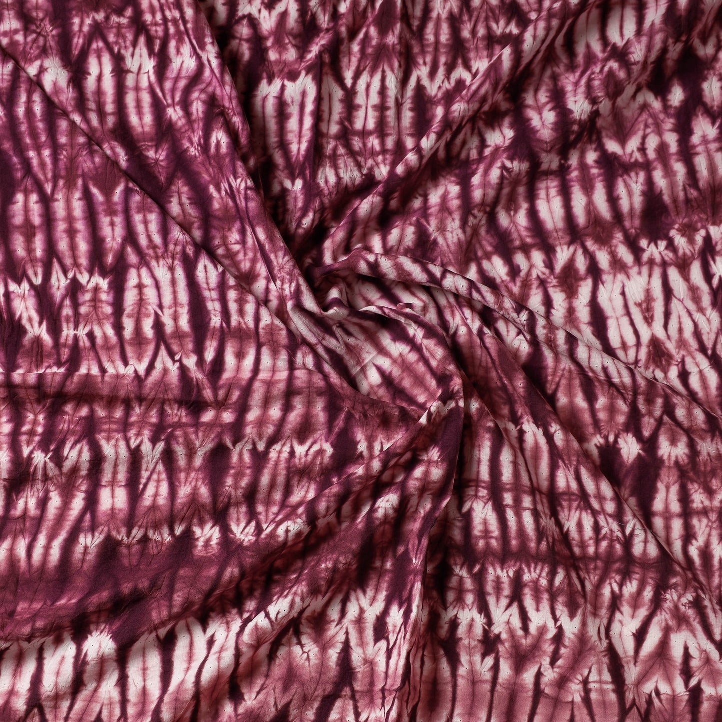 Purple - Shibori Tie & Dye Cotton Precut Fabric (0.9 meter)