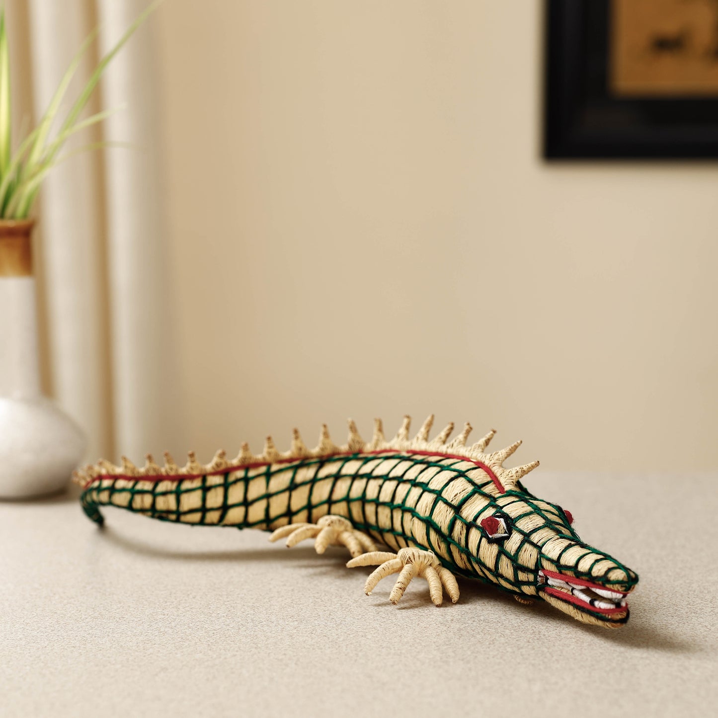 Handmade Coir  Wall Hanging - Crocodile