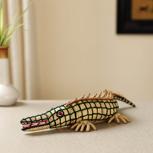 Handmade Coir  Wall Hanging - Crocodile