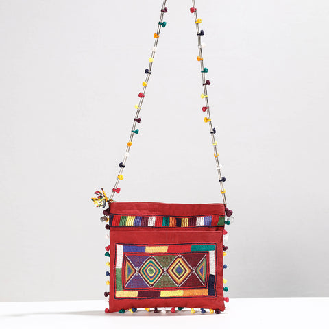 Multicolor - Lambani Hand Embroidery Cotton Sling Bag