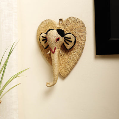 Handmade Coir Wall Hanging - Elephant