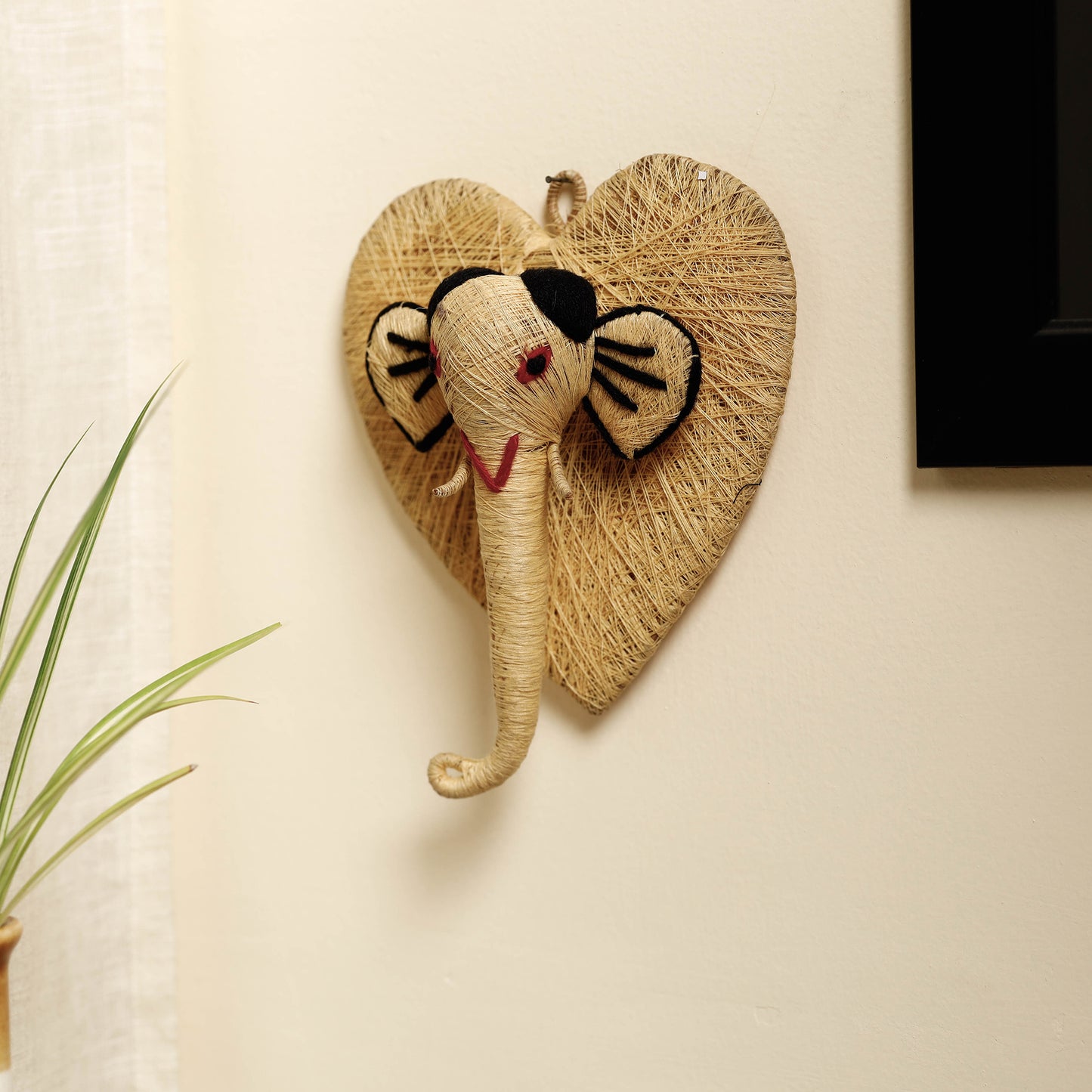 Handmade Coir Wall Hanging - Elephant