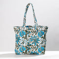  Hand Block Printed Canvas Cotton Shoulder Bag 
