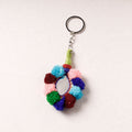 Multicolor Patwa Bead & Seashell Work Handmade Keychain 