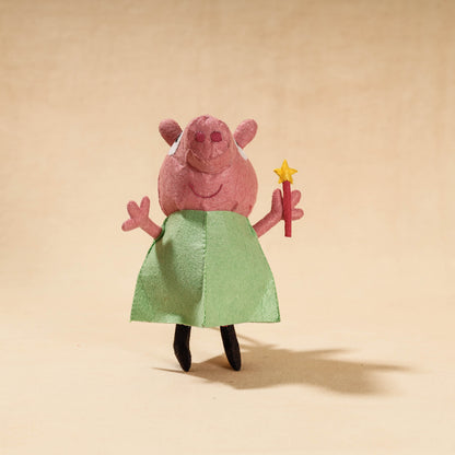 Girl Piggie - Handmade Felt Work Stuffed Soft Toy