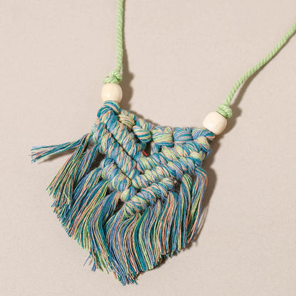 Thread Work Handmade Macrame Necklace