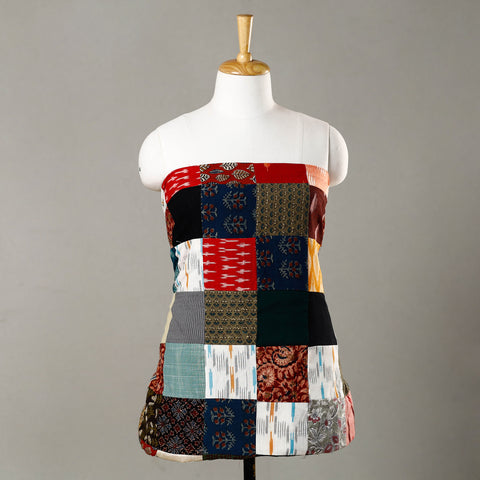  Handmade Tukdi Kaam Patchwork Cotton kurta Material - (3 meter) 01 