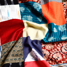  Handmade Tukdi Kaam Patchwork Cotton kurta Material - (3 meter) 01 