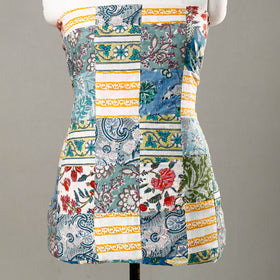  Handmade Tukdi Kaam Patchwork Cotton kurta Material - (3 meter) 01 