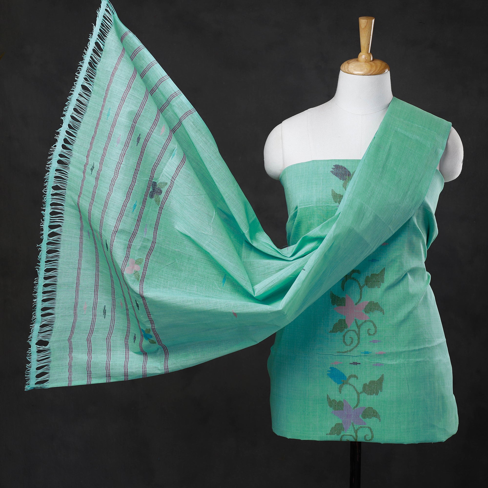 Buy 3pc Kutch Bhujodi Weave Cotton Suit Material Sets Online at iTokri.com  - iTokri आई.टोकरी