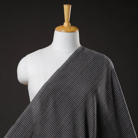 Grey - Jhiri Pure Handloom Cotton Fabric