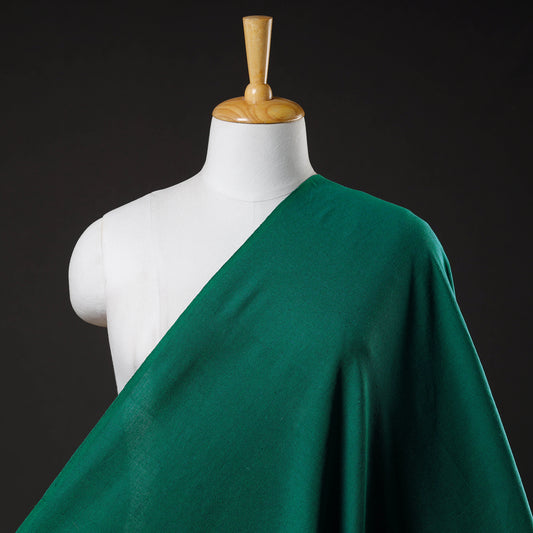 Green - Jhiri Pure Handloom Cotton Fabric