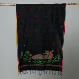 Buy Jamdani Handloom Cotton Stole with Tassels Online at iTokri.com