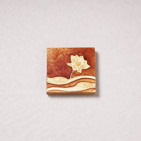 Embossed Stone Work Handpainted Wooden Fridge Magnet 29