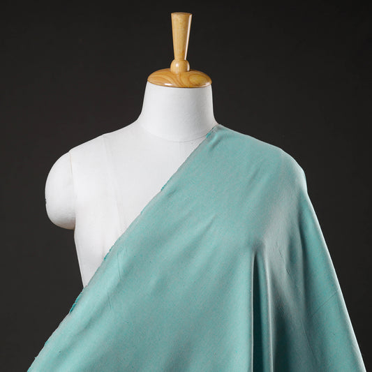 Green - Jhiri Pure Handloom Cotton Fabric