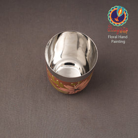 Floral Handpainted Enamelware Stainless Steel Glass 33