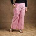 Elastic Waist Cotton Plain Palazzo for Women 29