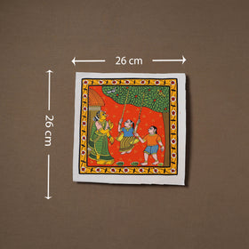 Handpainted Cheriyal Scroll Painting by Dhanalakota Sai Kiran (10 x 10 in) 19