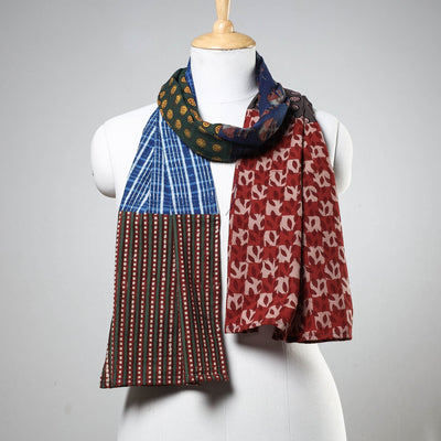 Akola Block Printed Patchwork Cotton Stole
