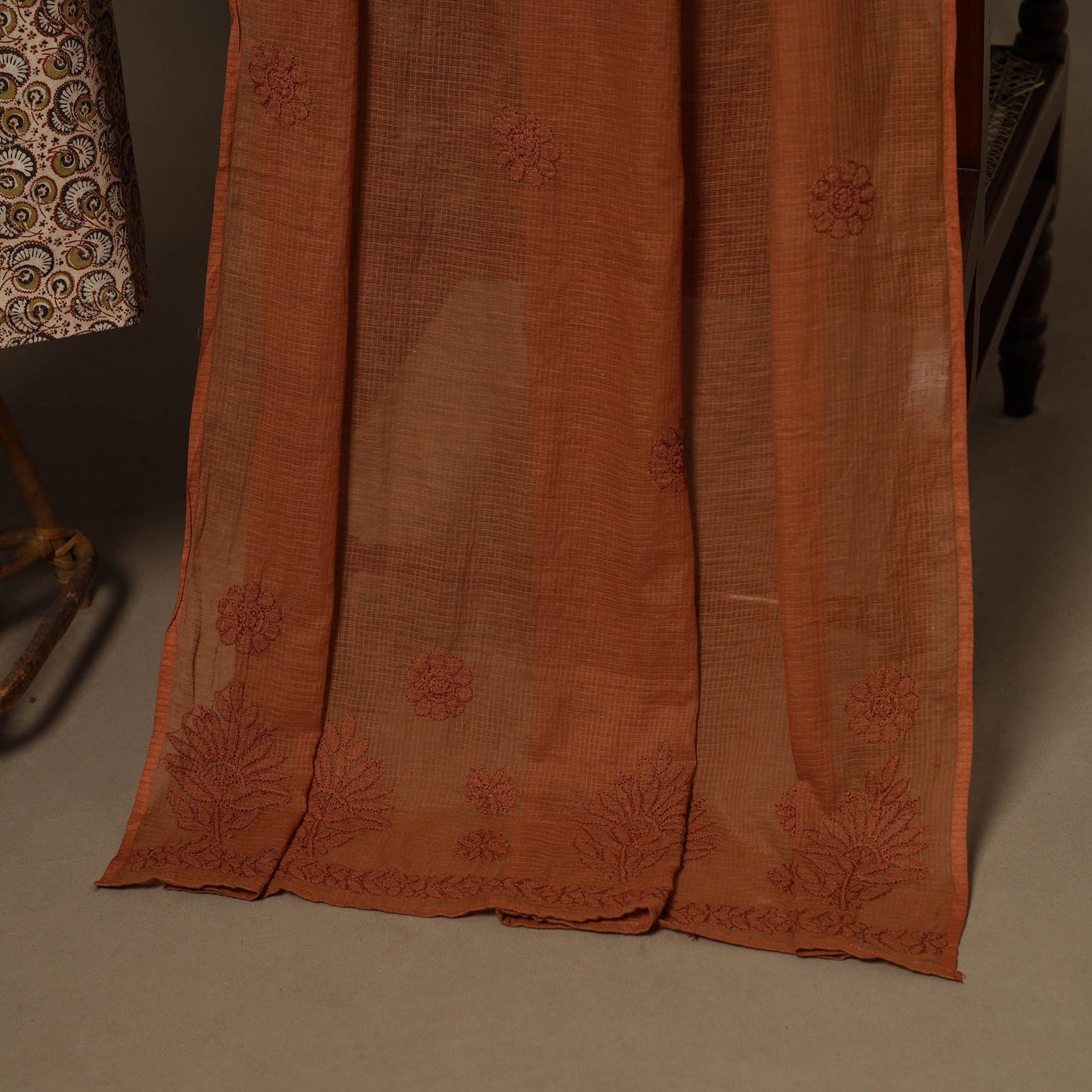 2pc cotton unstitched pedana kalamkari dress material