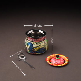 Odisha Pattachitra Handpainted Stainless Steel Ghee Pot 34