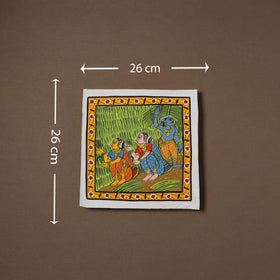 Handpainted Cheriyal Scroll Painting by Dhanalakota Sai Kiran (10 x 10 in) 17