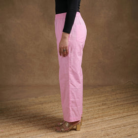 Elastic Waist Cotton Plain Palazzo for Women 27