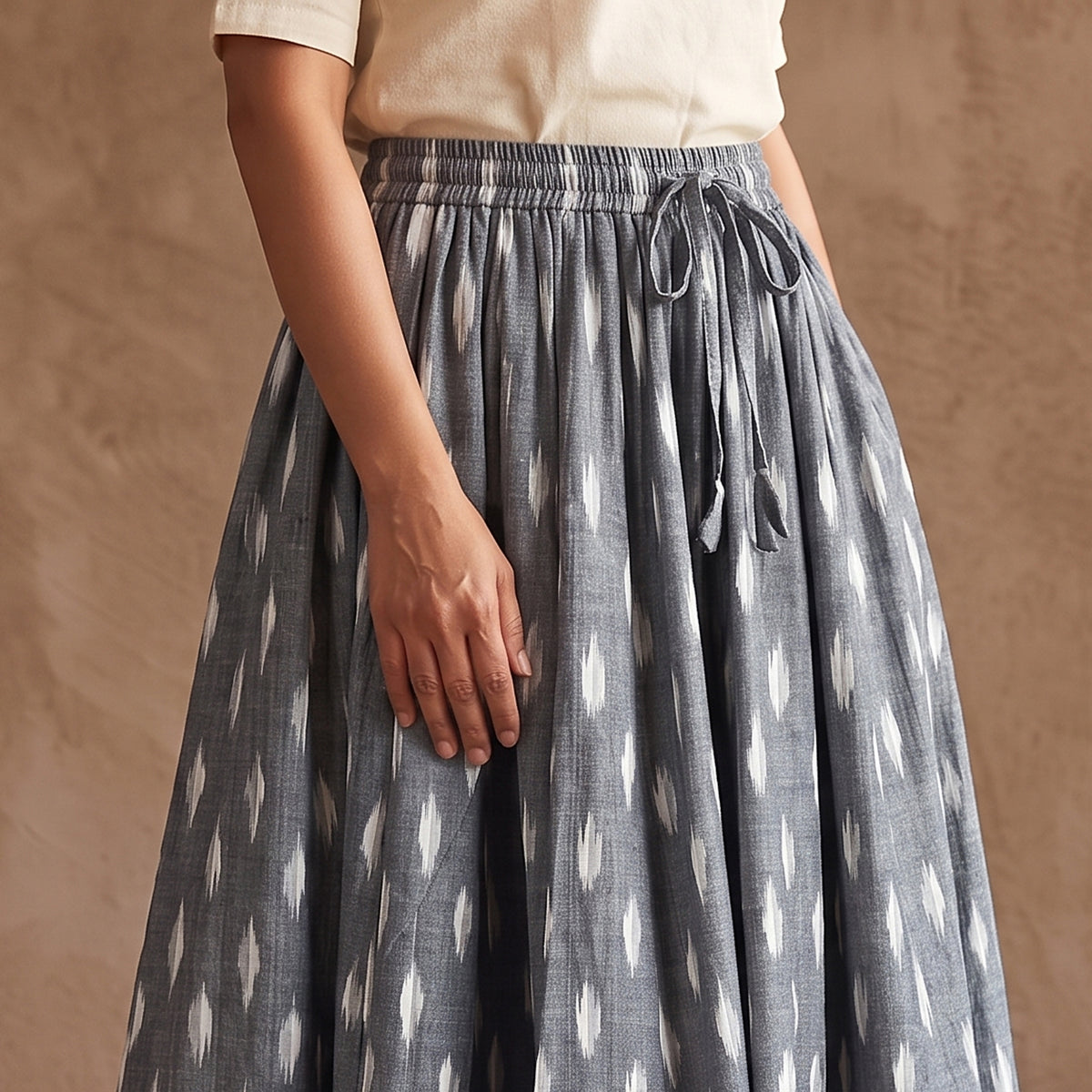 Pochampally Ikat 24 Kali Cotton Long Skirt 06