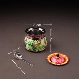 Odisha Pattachitra Handpainted Stainless Steel Ghee Pot 35