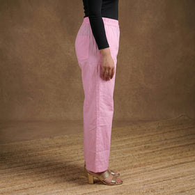 Elastic Waist Cotton Plain Palazzo for Women 27