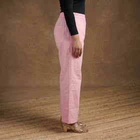 Elastic Waist Cotton Plain Palazzo for Women 29