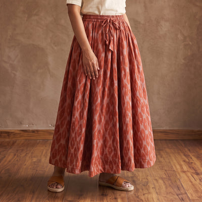 Pochampally Ikat 24 Kali Cotton Long Skirt 05