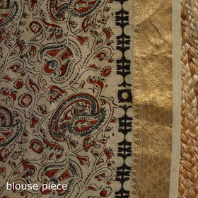 Multicolor - natural dyed pedana chanderi silk kalamkari
