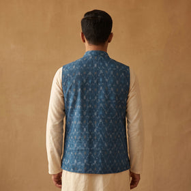 Pochampally Ikat Cotton Men Nehru Jacket 06