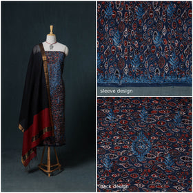 Lucknowi Chikankari Hand Work Unstitched Dress Material: Kurta & Dupatta with Jewellery 39