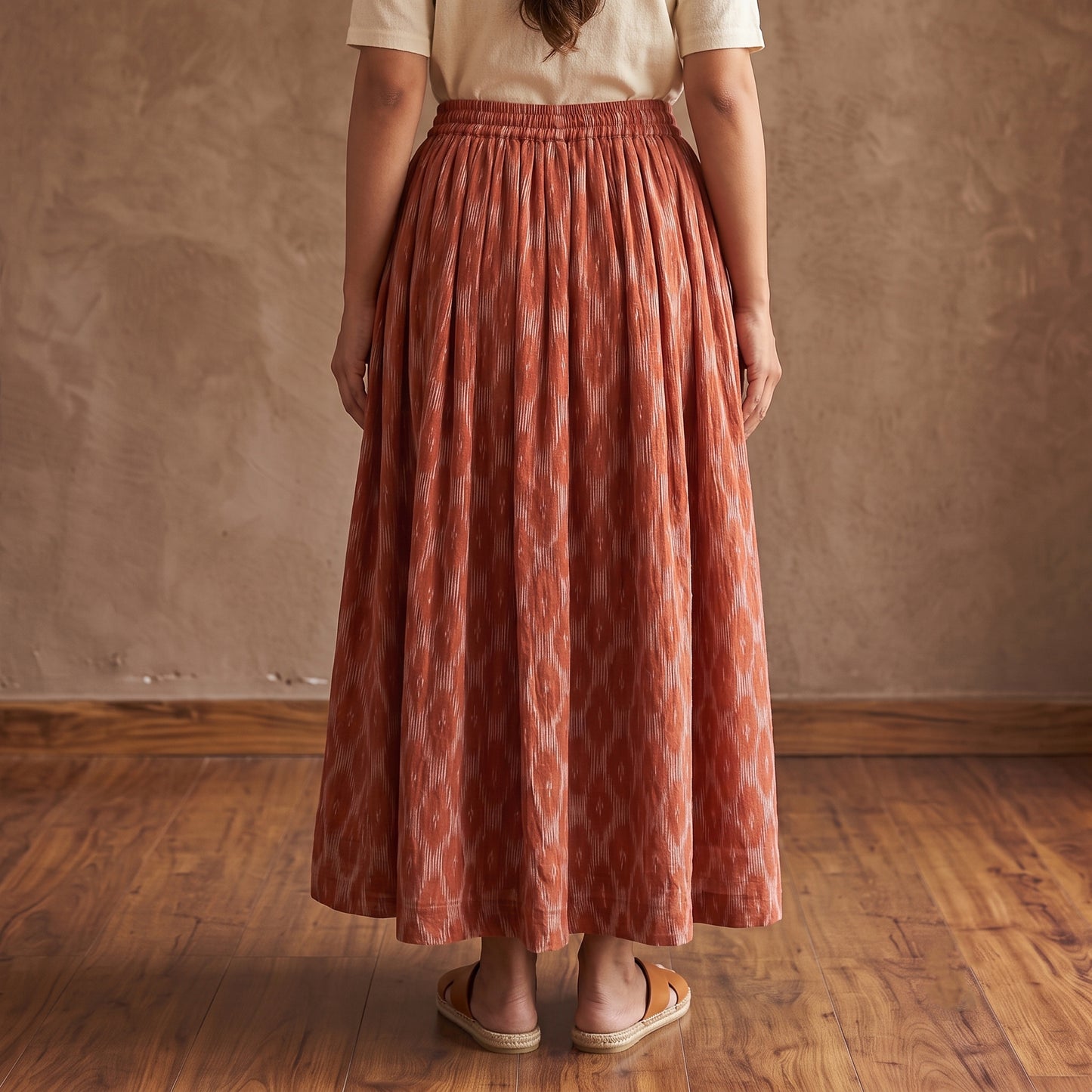 Pochampally Ikat 24 Kali Cotton Long Skirt 05