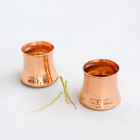 Concave Copper Tumbler (450 ml) (Single Piece)