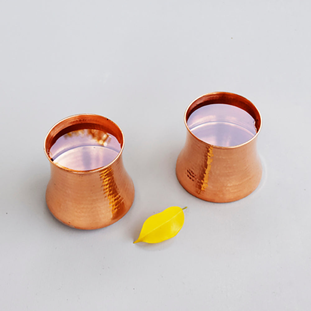 Concave Copper Tumbler (450 ml) (Single Piece)