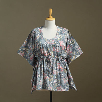 Sanganeri Block Print Cotton Kaftan (Short)