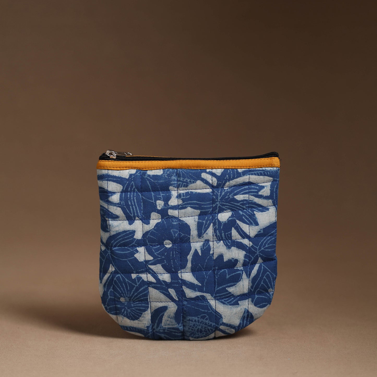 Blue - Handmade Quilted Cotton Utility Pouch 83