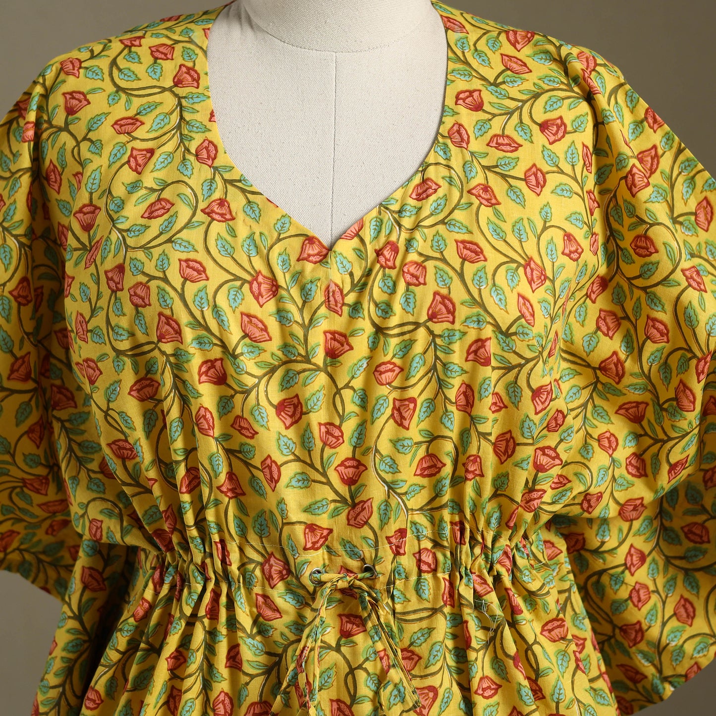 Sanganeri Block Print Cotton Kaftan (Short)