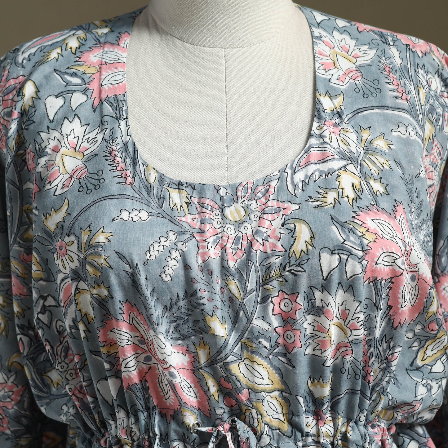 Sanganeri Block Print Cotton Kaftan (Short)