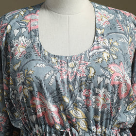 Sanganeri Block Print Cotton Kaftan (Short)