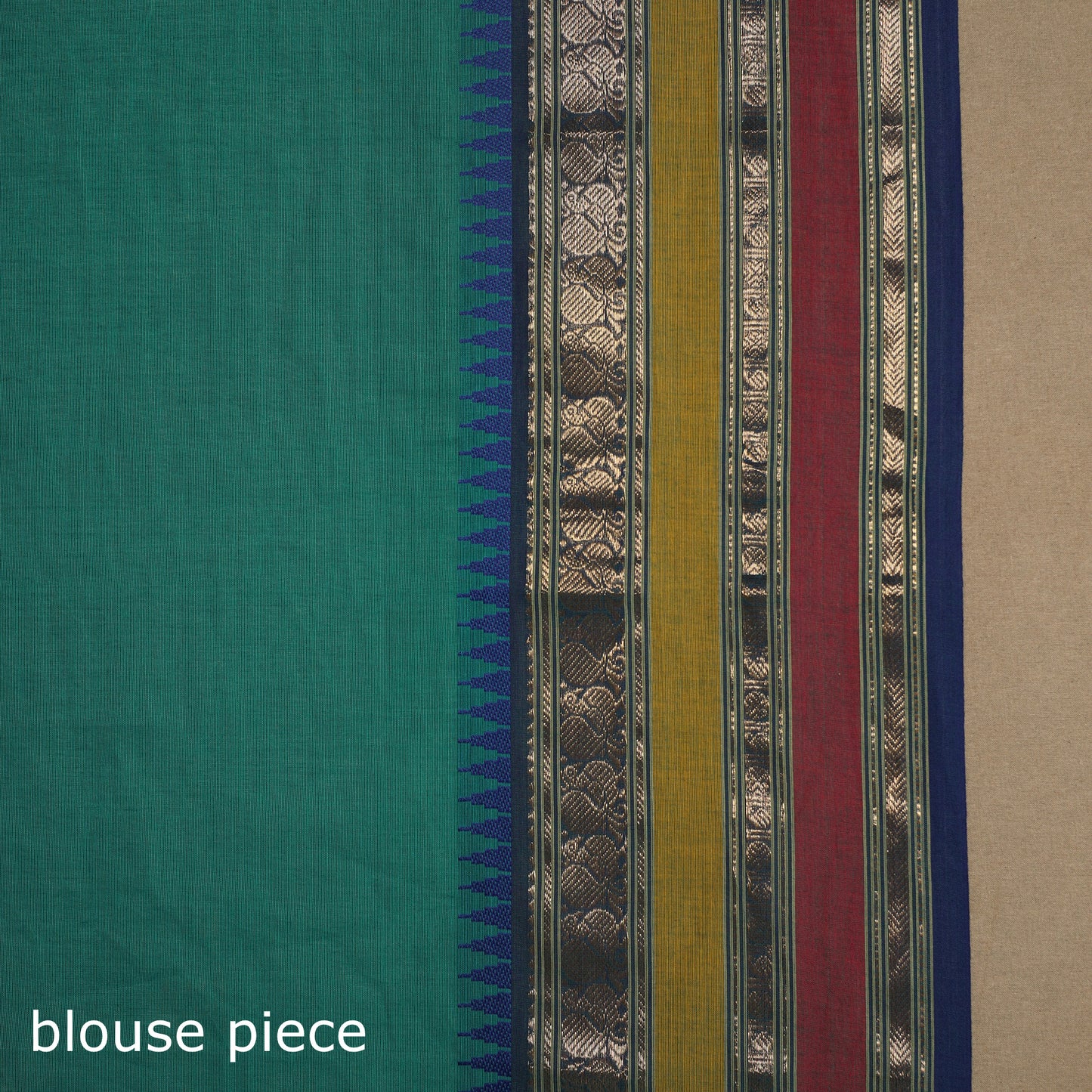 Green Kandangi Chettinad Cotton Saree with Border